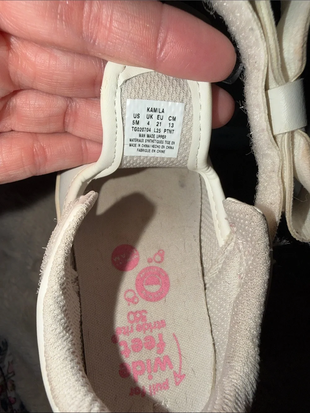 Stride Rite White toddler 5M Kamila shoes Velcro easy to wash